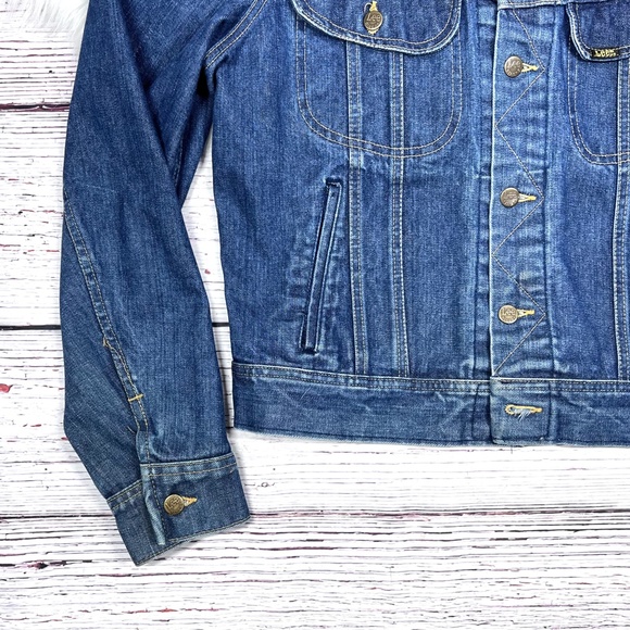 🚫SOLD! VINTAGE |•LEE•| Lee Riders Denim Relaxed Fit Trucker Jean Jacket - Picture 8 of 16